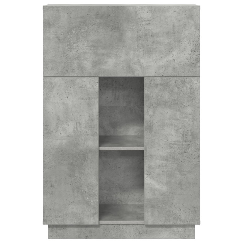 Writing Desk Engineered Wood Large, Concrete Grey