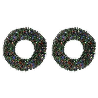 Faux Lighted Pine 60'' Wreath