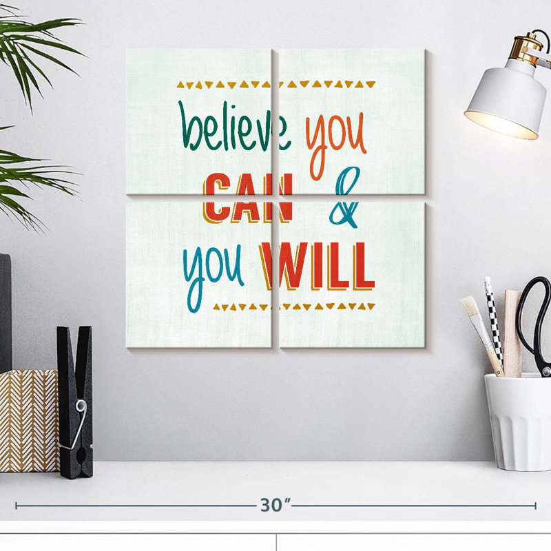Tergel Believe You Can And You Will, H 18 po x l 18 po