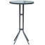 Ensemble bistro d'extérieur élégant pour 2 personnes, comprenant une table de bar ronde et 2 chaises de bar, au design confortable et à la construction robuste.-210499512