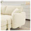 Canapé modulaire en tissu avec repose-pieds 2 places avec accoudoirs et pieds cylindriques Boucle-129098711