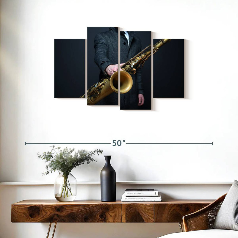 Abarca à votre tour saxophone, H 22 po x l 36 po