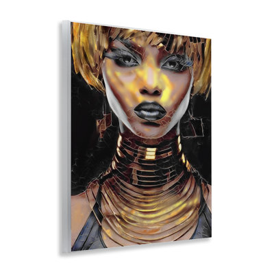Intense Glam Woman Portrait Wall Plaque Art by Jesse Keith