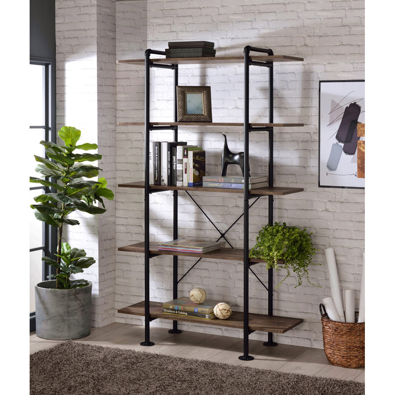 Bibliothèque à 5 tablettes Rustic Oak
