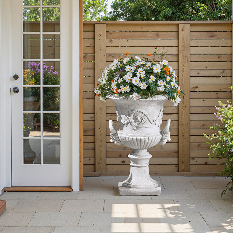Pot à fleurs Giordano Calice Urne, 1, Blanc