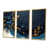 Toile avec cadre flottant or