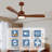 52 Inch  Wood Ceiling Fans With Lights And Remote