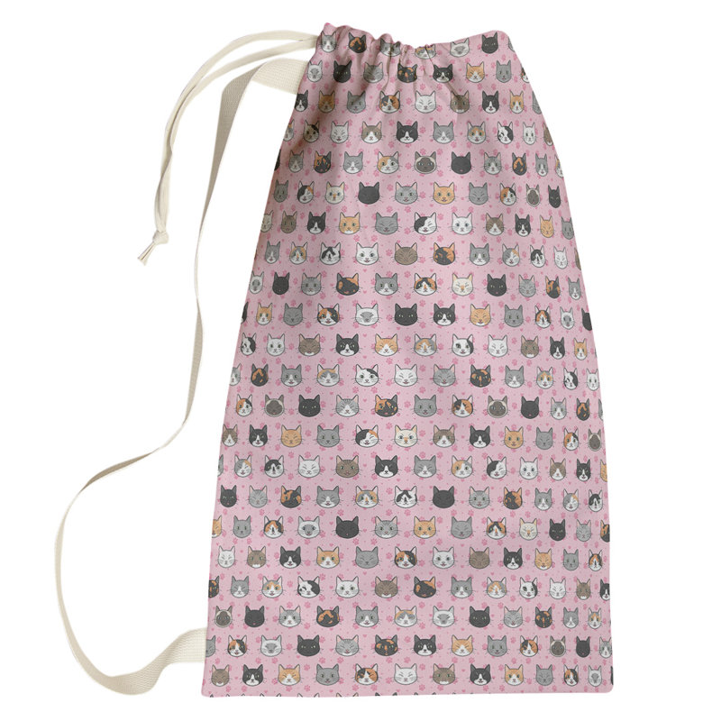 Leffel Fabric Laundry Bag with Handles, Small ( 64" H x 20" W x 1.5" D), Pink