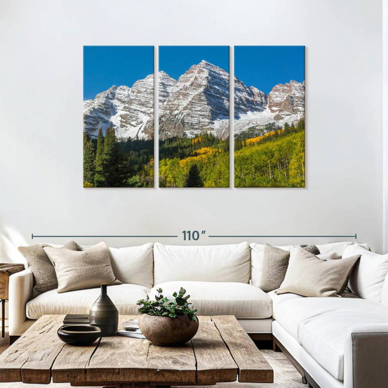 Alvord Snow Streaked Maroon Bells, 48" H x 74" W