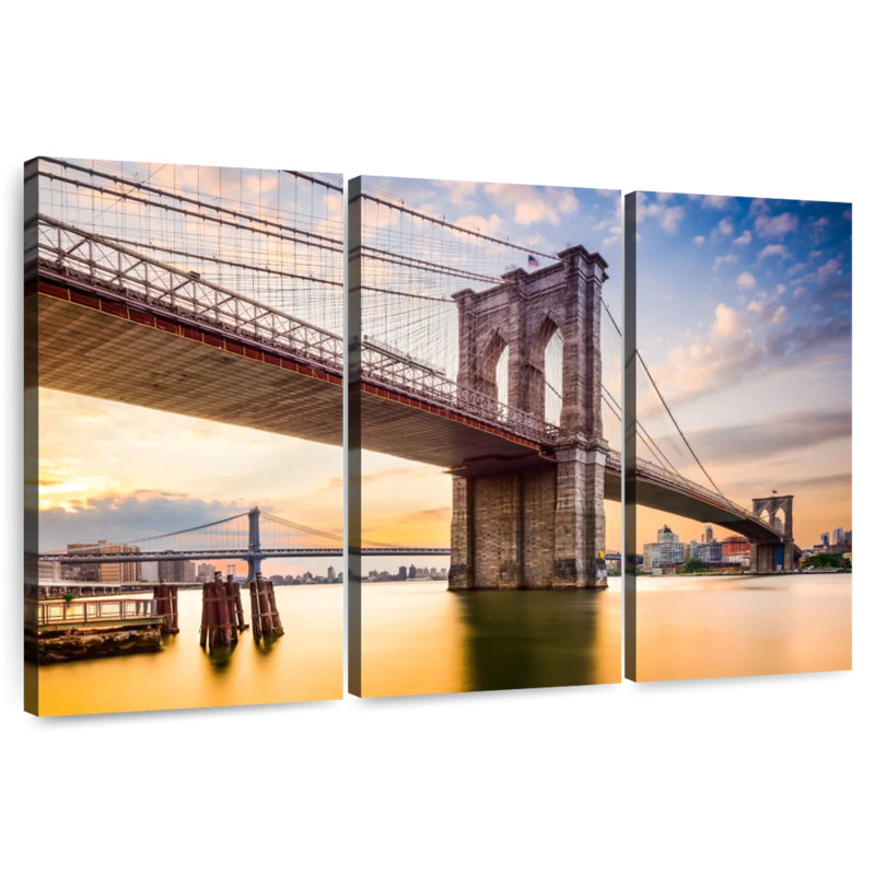 Lilie NY East River Bridge, 20" H x 33" W