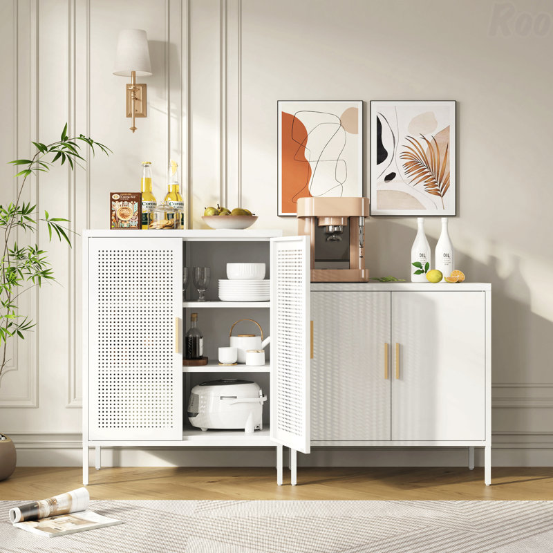 Armoire de rangement en métal avec 2 portes et 2 tablettes réglables, classeur en acier