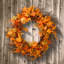 Couronne à feuilles d'érable et citrouilles 28 po