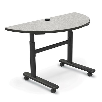 48"" L Sit Stand Flipper Height Adjustable Training Table with Caster Wheels -  MooreCo, 90315-4622-BK