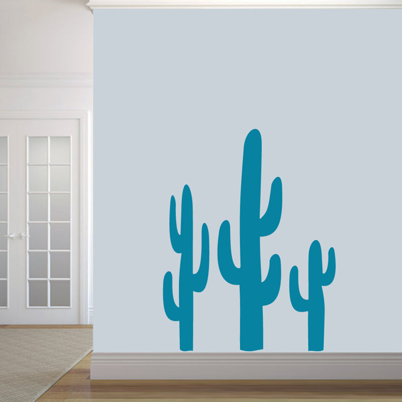 Plants & Flowers Non-Wall Damaging Wall Decal, Teal
