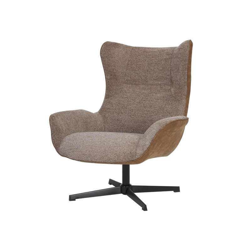 POLSTERSTÜHLE 45cm H Polyester Blend Upholstered Accent Chair, Brown