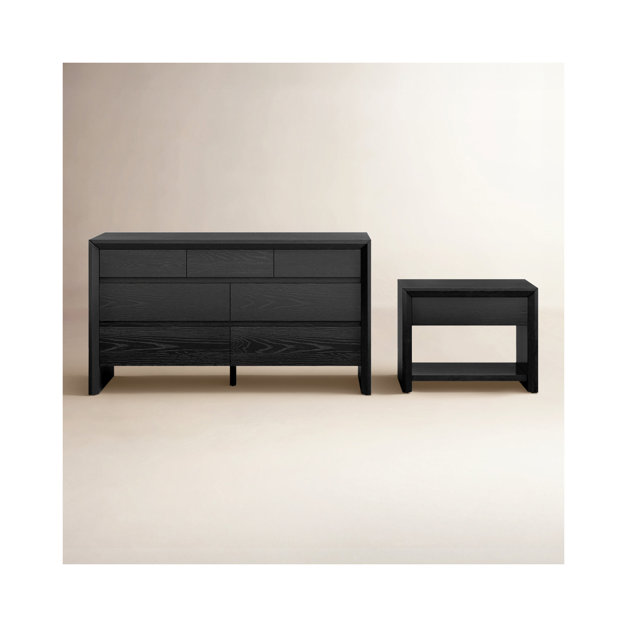 Wyat 2 Piece Bedroom Set, Black