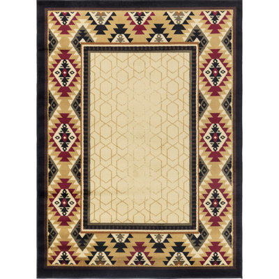 Tribes GC_YLS4007 Cream Southwest Area Rug