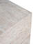 Table d'appoint polyvalente en béton léger avec finition en travertin élégant pour une utilisation intérieure et extérieure