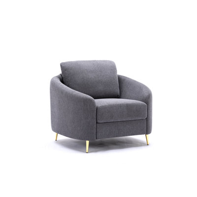 Yuina Gray Linen Chair