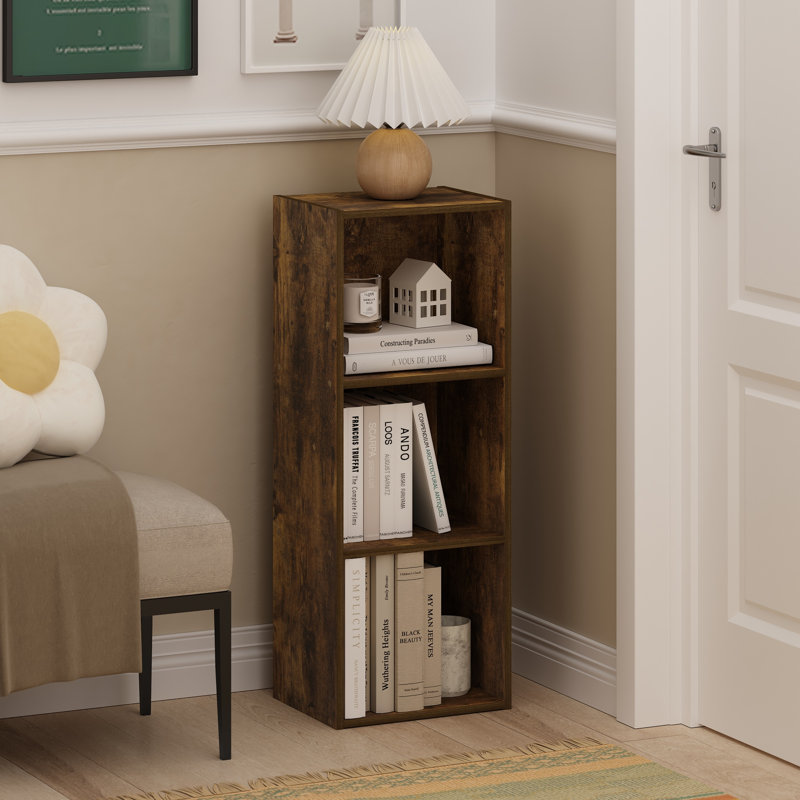 Bessan Bookcase, (3 Shelves) 32" H x 12" W x 10" D, Amber Pine