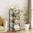 4-Tier Rolling Kitchen Organizer Cart With Slide-Out Baskets And Tabletop For Efficient Food Storage And Snack Organization (Modern, Space-Saving Design)