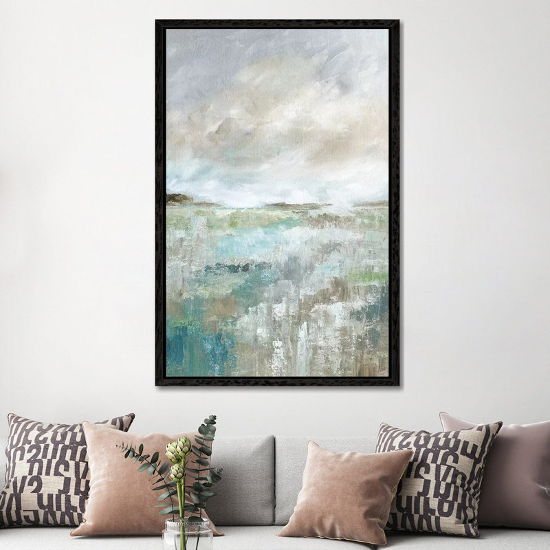 Soft Vista II by Nan - Painting on Canvas, 152.5 cm H x 101.5 cm W, Black Framed