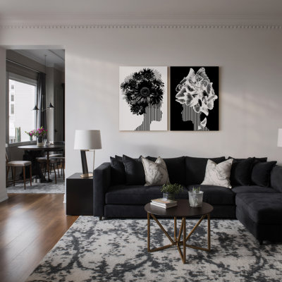 «Mod Swag II» par ChiChi Decor - ensemble de 2 reproductions d'art graphique sur toile tendue