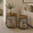 Franklin Solid Wood Tray Top Nesting Tables with Storage