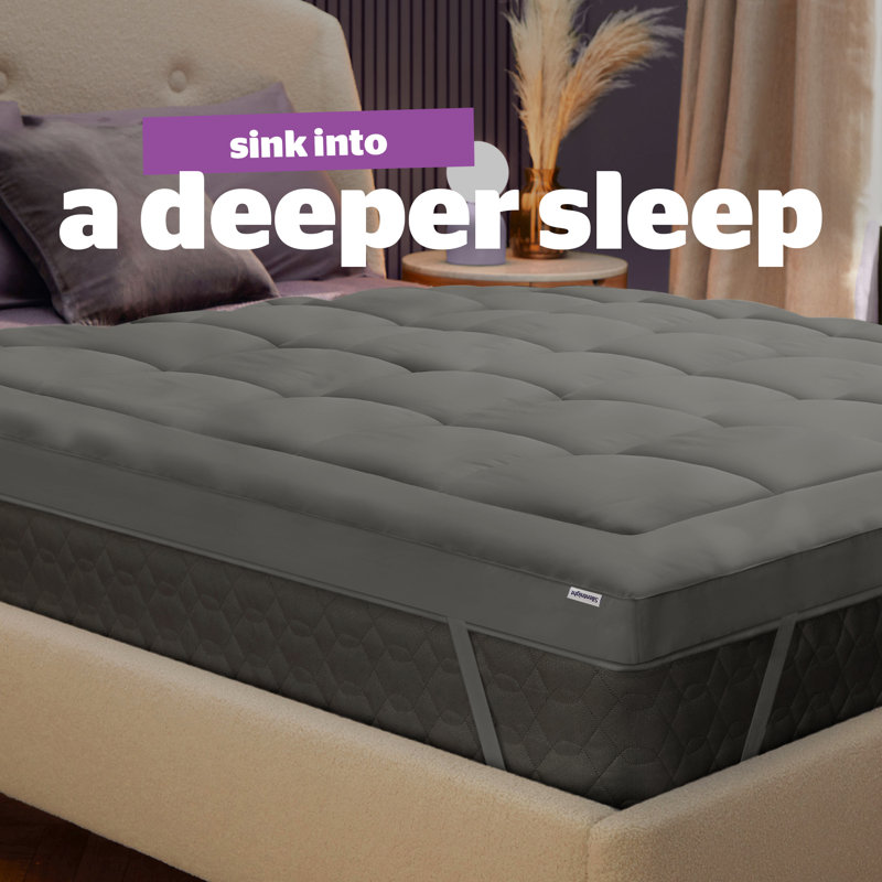 Silentnight Ultimate Deep Sleep 1000 Mattress Topper, Grey, Single (3')