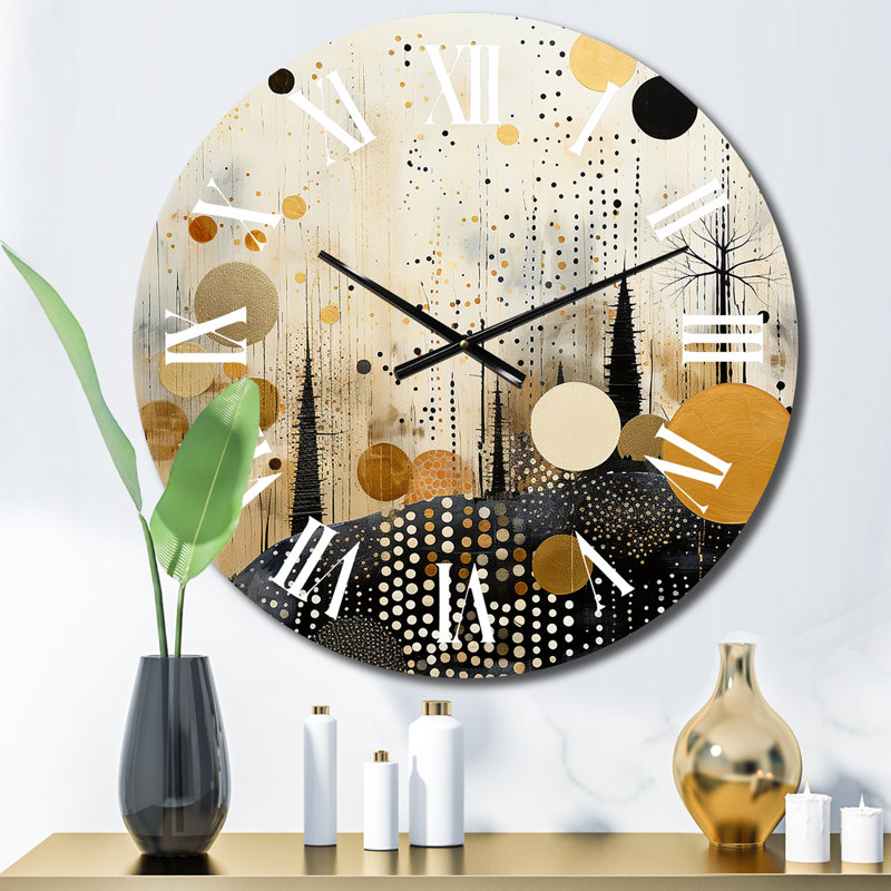 Horloge murale Chasyn - Collages abstraits, Petit