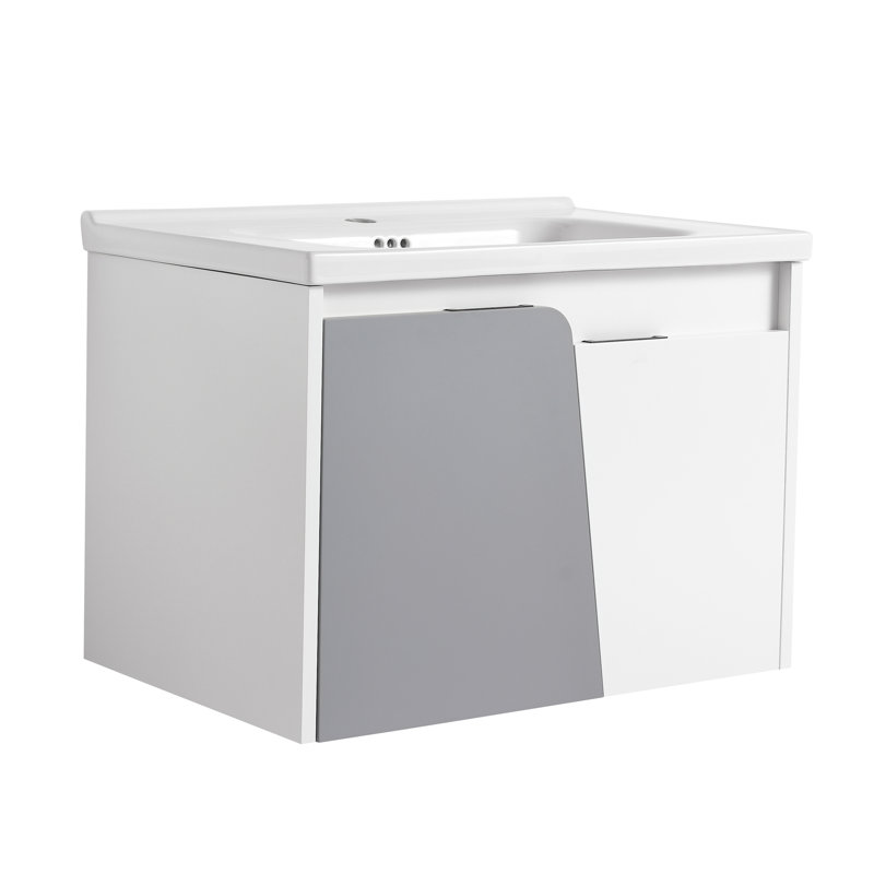 Meuble-lavabo mural 28 po avec lavabo pour petite salle de bain 28 po