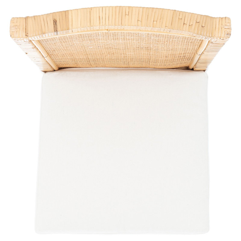 Chaise de salle à manger avec coussin Monarrez Cane