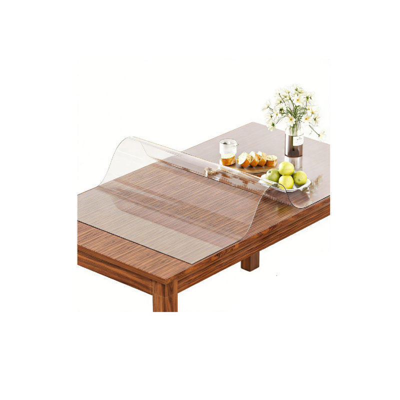 Clear PVC Tablecloth Cover Protector 100x200cm Transparent Waterproof Tablecloths 2mm