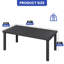 Table de salle à manger d'extérieur rectangulaire L 55 po x l 35,4 po Bittar