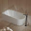 Baignoire de trempage autoportante blanche en acrylique avec trop-plein et bonde escamotable 59 "x 31" Monblari-132219014