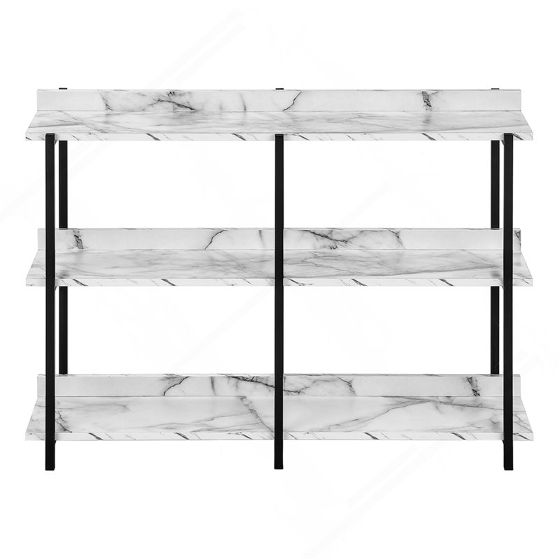 Metal Frame 3-Tier Console Table