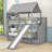 Twin Over Twin House-Shaped Bunk Bed With Twin Trundle, Storage Stairs And Slide-1129672703