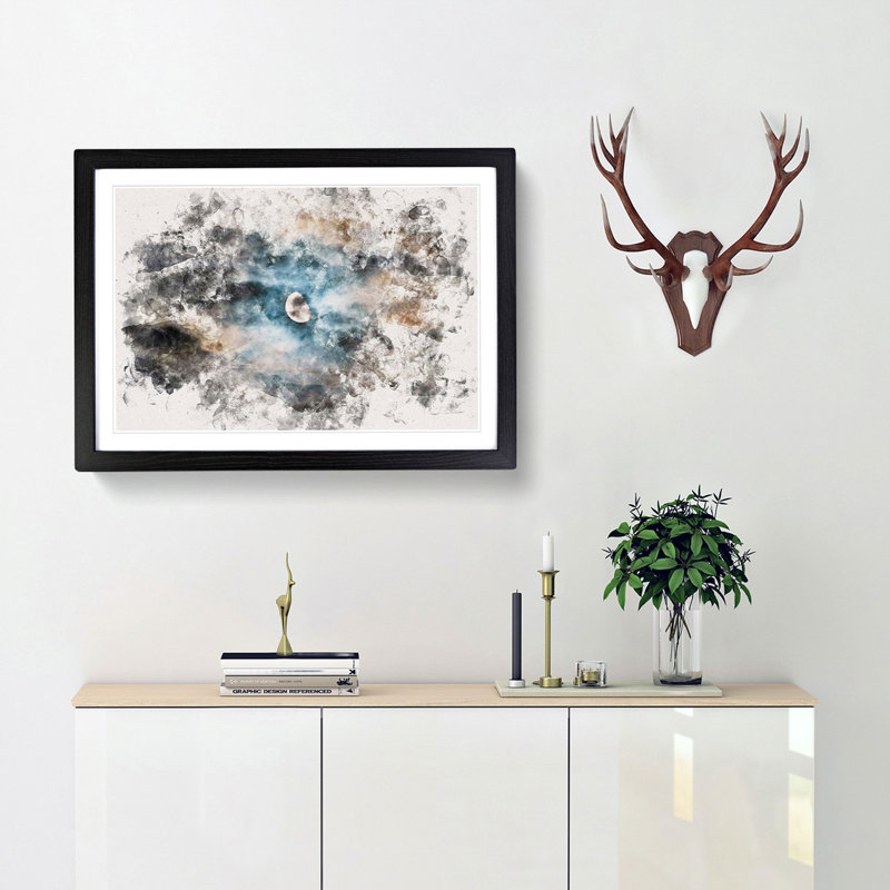 Moody Sky in Poland - Framed Print, 45cm H x 63cm W x 2cm D, Black Framed