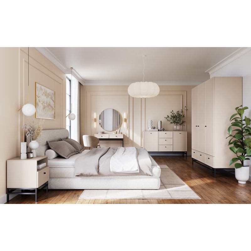 Bagga 45cm W Manufactured Wood Bedside Table