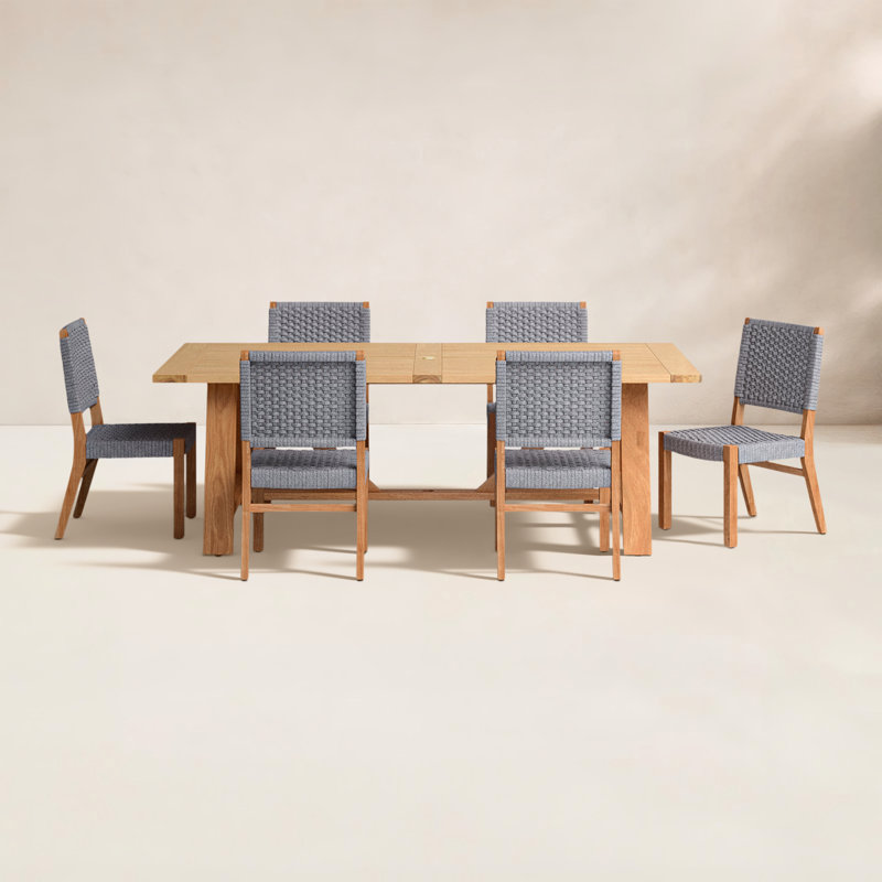 Ensemble repas extérieur pour 6 personnes Seras, gris
