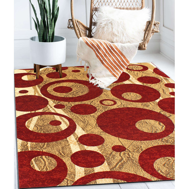 Jes Abstract Indoor Rug, Rectangle 5'3" x 7'2"