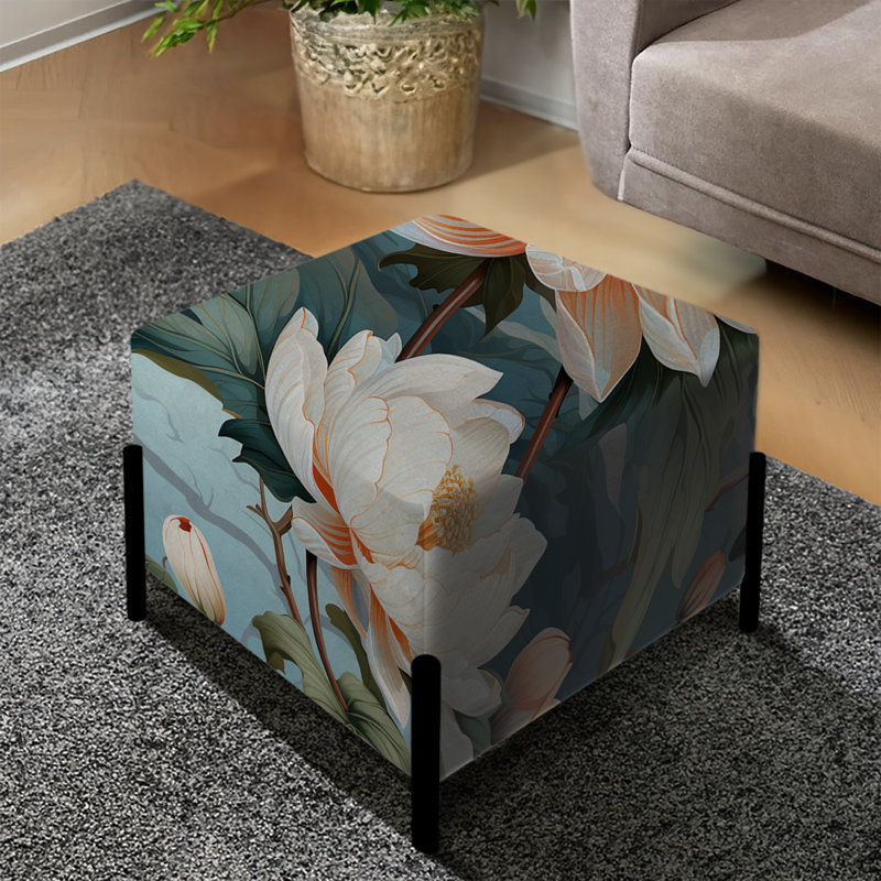 Lotus Blossom Tranquility - repose-pieds carré chinois