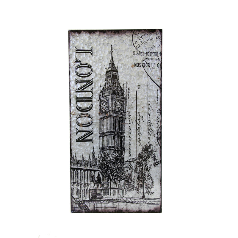 Traditional Buildings & Architecture Wall Decor on Metal