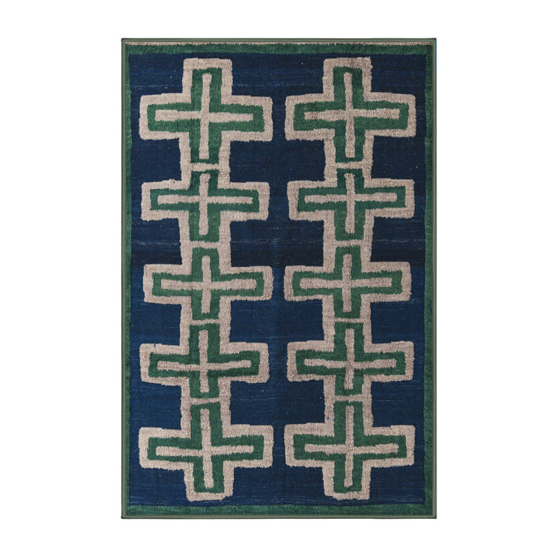 Abstract Indoor Rug, Rectangle 2' x 4'