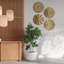 4 pièces de décorations murales rondes en fer doré pour le salon, la chambre à coucher et le bureau d'entrée