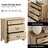 Haikey 3-Drawer Nightstand， Large Drawers End Table-660056518-669381682
