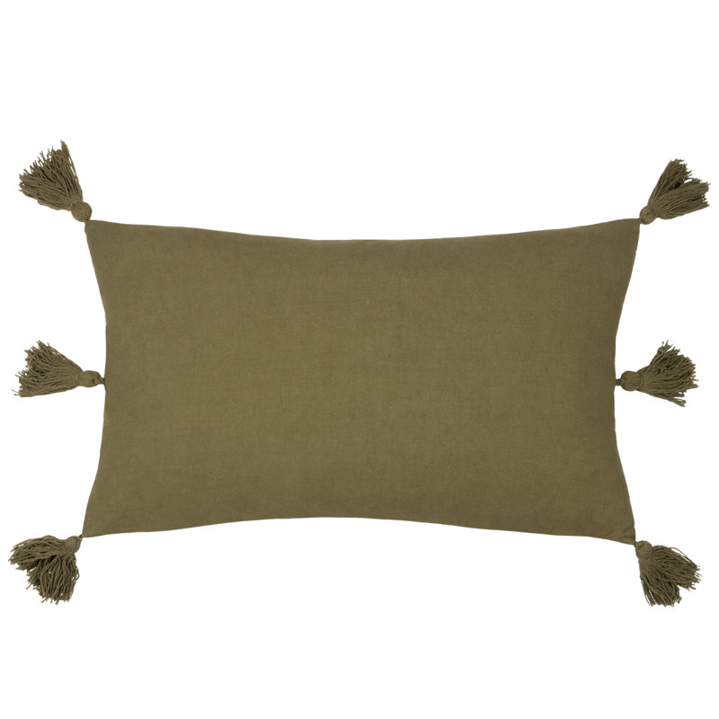 Folis Geometric Rectangular Cushion Cover, Khaki, Insert/Cover