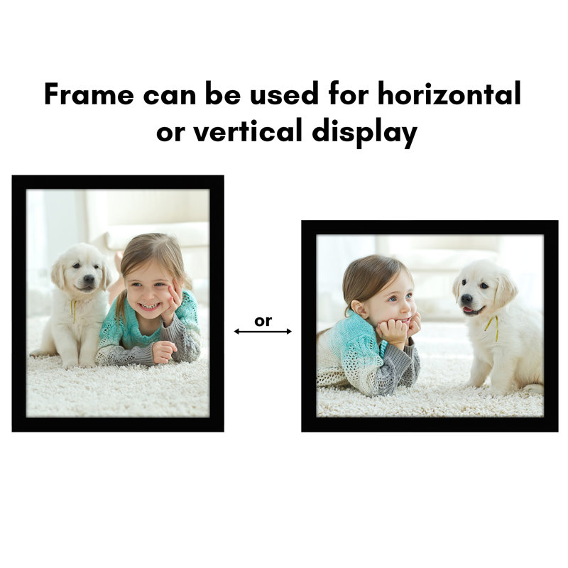 2 Pack Of Picture Frames - Plexiglass Cover - Black