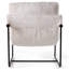 Fauteuil d'appoint en tissu beige moderne Mayher