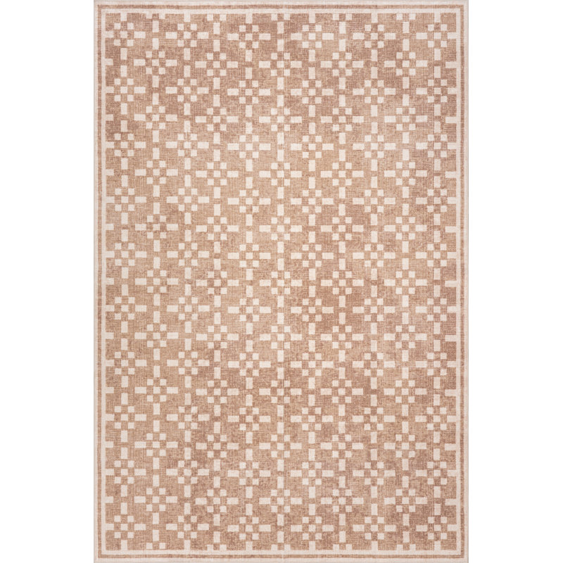  Doreina Bordered Washable Rug, Rectangle 8'6" x 11'6"